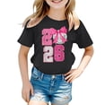 thumbnail image 4 of XUELUO Little Girls T-Shirts Sequin Number 2026 Crew Neck Short Sleeve Tshirts Glittery Disco Playful Party Summer Kid Cute Tops, 4 of 4