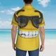 thumbnail image 4 of Fotbe Smiling With Sunglasses Camisa Hawaiana para Hombre Unisex – Camisa Casual de Verano con Botones de Manga Corta de Algodón y Lino,Small, 4 of 7