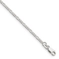 thumbnail image 1 of 925 Sterling Silver 2.25mm Figaro Chain Anklet, 1 of 8