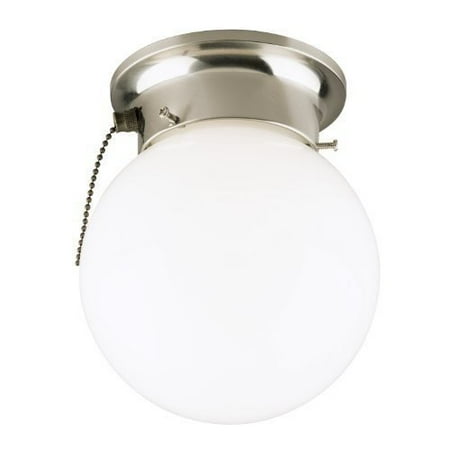 6720800 Brushed Nickel Ceiling Light Fixture One Flush Mount Interior With Pull Chain By Westinghouse Brushed Nickel Ceiling Light Fixture
