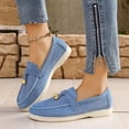 thumbnail image 5 of Xfvqtps Loafers for Women Suede Slip on Flat Soft Soled Office Work Business Casual Shoes, 5 of 9