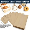 thumbnail image 3 of 200 PACK Paper Bread Bags, Paper Bakery Bags Kraft Paper Bread Loaf Bags with Transparent Window Including Label Seal Sticker for Homemade Bread (9.05x4.72x1.97 Inch), 3 of 7
