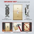 thumbnail image 4 of ENERLITES Toggle Light Switch Metal Wall Plate, Stainless Steel Corrosion Resistant, Size 1-Gang 4.50" x 2.76", 7711-PB-10PCS, Polished Brass, Gold (10 Pack), 4 of 4