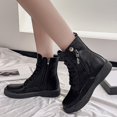 thumbnail image 2 of NECHOLOGY Botas Mujer Adulto Femenino Zapatos Botines mujer Zapatos de mujer Botas de suela gruesa Moda Cómodo Suela Retro Botas de media Botas casuales (Black, 37), 2 of 7