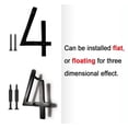 thumbnail image 4 of NACH HH-SDW6-BLK-4 Shadow House Address Number - #4, Black Aluminium, 6", 4 of 14