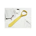 thumbnail image 5 of INSPIRE CHIC Men's Solid Color Narrow Stripes Necktie Graduation Suit Formal Ties Yellow, 5 of 5