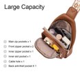 thumbnail image 2 of GAEKEAO Sling Bag for Women Crossbody Bags Fanny Pack Vegan Leather Chest Bag Travel Shoulder Belt Purse Backpack Gifts, 2 of 6