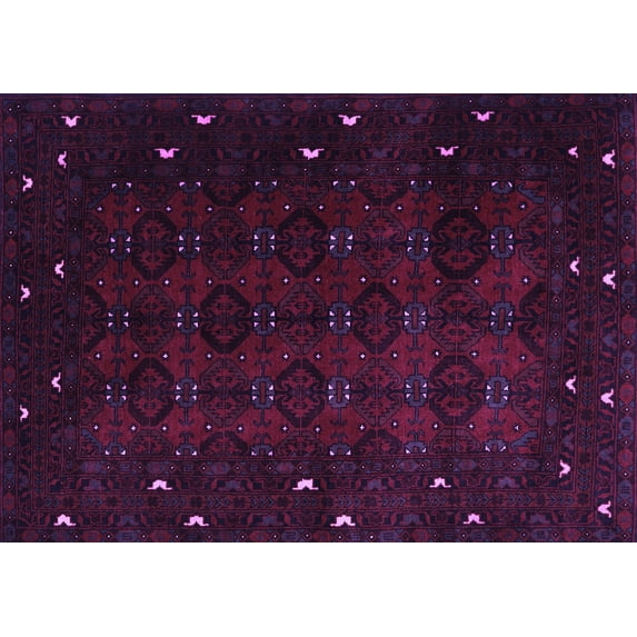 Ahgly Company Indoor Rectangle Persian Purple Traditional Area Rugs, 2' x 5'