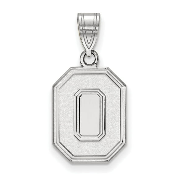 White Sterling Silver Charm Pendant Ohio NCAA State University 22 mm 11