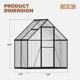 thumbnail image 6 of Clouddwell 4x6 FT Outdoor Greenhouse Sheds - Polycarbonate Panels & Sturdy Aluminum Frame, 6 of 9
