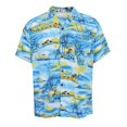 thumbnail image 2 of Camiseta de vacaciones para hombre BLESIY Camisas estampadas Top Azul amarillo M, 2 of 8