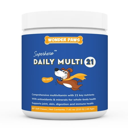 UPC: 0850013947058 | Premium Multivitamin for Dogs – Daily Multi for Immune Mood Joint Skin Heart & Digestive Health – 21 in 1 Dog Multivitamins – 60 Multivitamin Chews Pet Supplement
