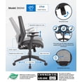 thumbnail image 3 of Boss Office Products Mesh Back Fabric Task Chair with Adjustable Arm in Black, 3 of 8
