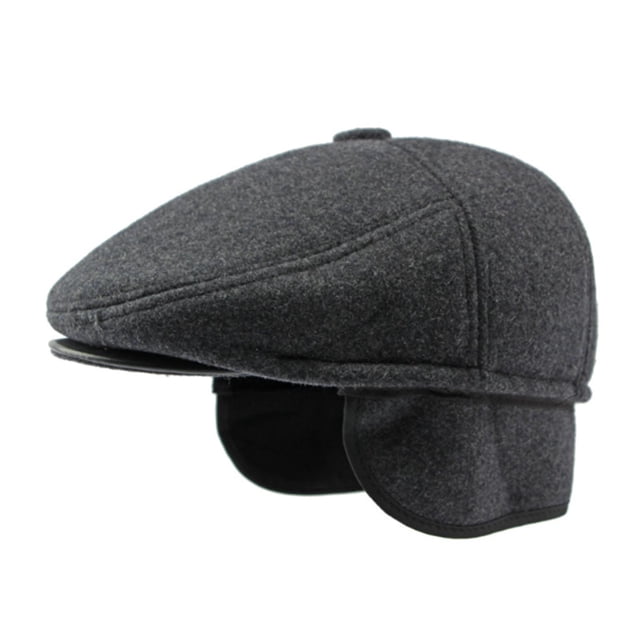 Chapeau de Mode Rétro Britannique pour Hommes, Automne et Hiver, avec Oreilles Chaudes et Languettes