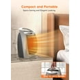 thumbnail image 5 of Neighborly Nook Space Heaters for Indoor Use, Portable Heater with Thermostat, Timer, Eco Mode and Fan Mode, 1500W PTC Ceramic Fast Safety Heat for Bedroom Home, 5 of 17