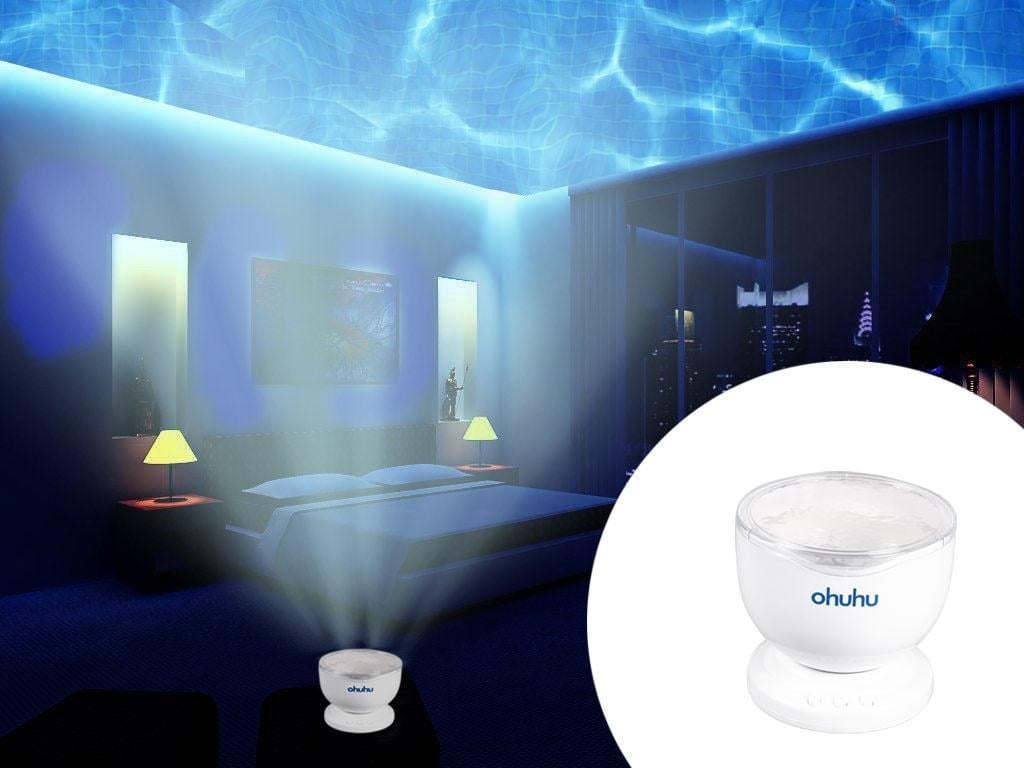 Ocean Sea Daren Waves LED Night Light Projector Romantic Relaxing Lamp w/Speaker 