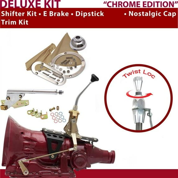 American Shifter AOD Shifter Kit 8 in. E Brake Trim Kit Dipstick for D5AB9