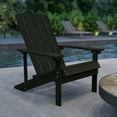 thumbnail image 4 of Merrick Lane Set of 2 Slate Gray Adirondack Patio Chairs With Vertical Lattice Back And Weather Resistant Frame, 4 of 14