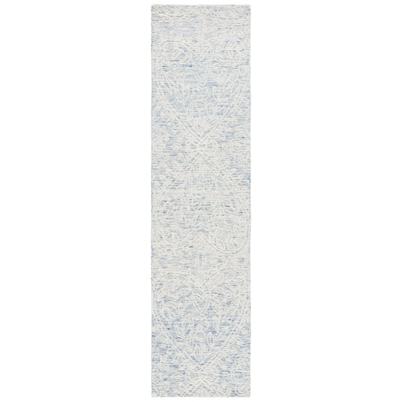 SAFAVIEH Metro Glanville Medallion Runner Rug, Blue/Ivory, 2'3" x 9'