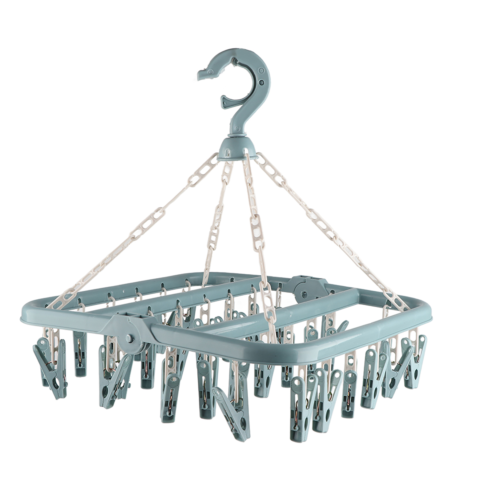 Underwear Hanger, Can Be Folded And Stored Laundry Hanger, PP Laundry Hanger Four Chains Make