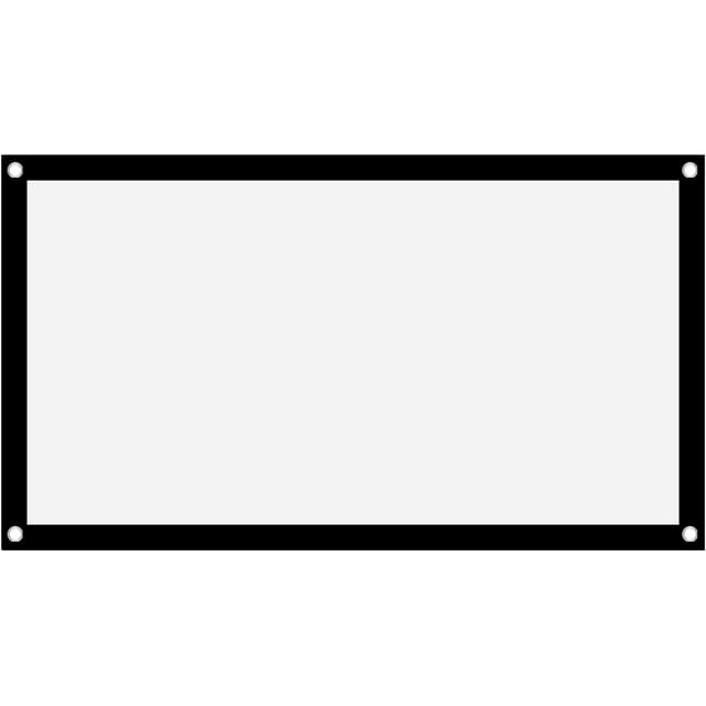 Wekity Projector Screen 40 Inches 16:9 Thicken Portable Non Crease Soft White Polyester Projector Curtain Projection Screen(40 inches)-0628