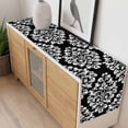 thumbnail image 4 of Baroque Black Table Runner - 36 Inch Long, Kitchen Dining Table Runner Dresser Scarves, Vintage Damask Classic Floral Farmhouse Decor for Coffee Tables Wedding Party Banquet, 4 of 8