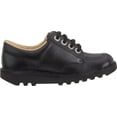thumbnail image 6 of Kickers Kick Lo Y Black Leather School Shoes 4 Big Kid Black, 6 of 13
