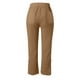 thumbnail image 4 of WILLBEST Pantalones Casuales elegantes para Mujer para Uso Diario: Pantalones de Moda de Color Sólido con Encaje, Cintura Alta, Bolsillo con Cordón, Largo 9/10 Mediana, 4 of 5
