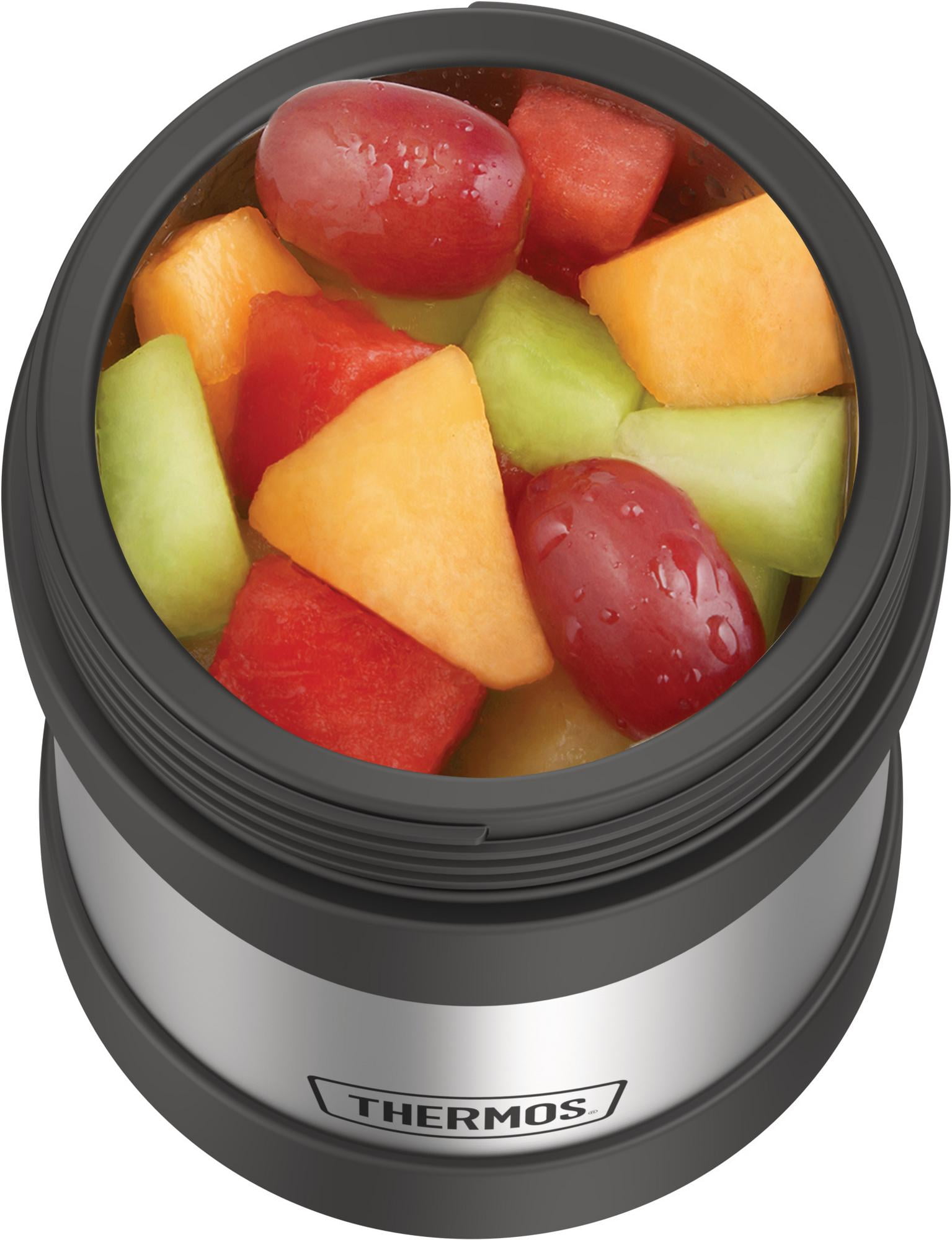 Thermos Stainless Steel Compact Food Jar, 10 oz., Stainless Steel/Black  2330TRI6