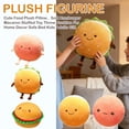 thumbnail image 4 of Cute Food Plush Pillow, Soft Hamburger Macaron Stuffed Toy Cushion, Home Decor Sofa Bed Decorative Pillow For S & Teens, Plushie Gift For Food-Themed Room Decoration, 4 of 4