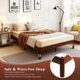 thumbnail image 4 of KATHY&BOB Full Size Wood Platform Bed Frame with Metal Legs, 14 inch Sturdy Heavy Duty Wood Bed Frames with Wooden Slats, Natural Classic Design, No Box Spring Needed, Easy Assembly, 4 of 10