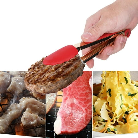 Sonew Pince à viande, pinces en acier inoxydable, pince à BBQ anti-adhésive  pour pince à viande en acier inoxydable 1Pc avec trou de suspension