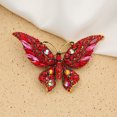 thumbnail image 3 of Broche de mariposa con diamantes de imitación de cristal ShuxiuWang Color azul 5 uds, 3 of 5