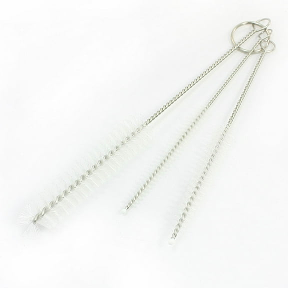 Nylon Bristles Metal Grip Test Tube Cup Beaker Cleaning Brush 3 in 1