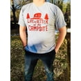 thumbnail image 5 of Camco Life is Better at The Campsite Heather Gray T-Shirt Soft Cotton Blend, Comfortable Material, Great for a Gym Shirt - XXL (53211), 5 of 6