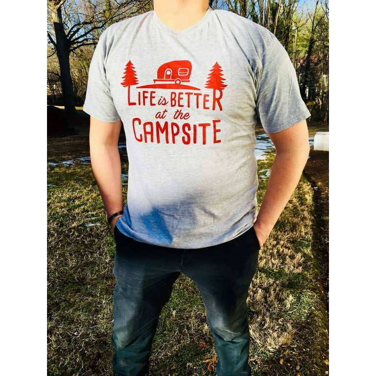 Camco Life is Better at The Campsite Heather Gray T Shirt Soft