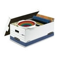thumbnail image 2 of Bankers Box STOR/FILE Storage Box Legal Locking Lid White/Blue 4/Carton 0070205, 2 of 5