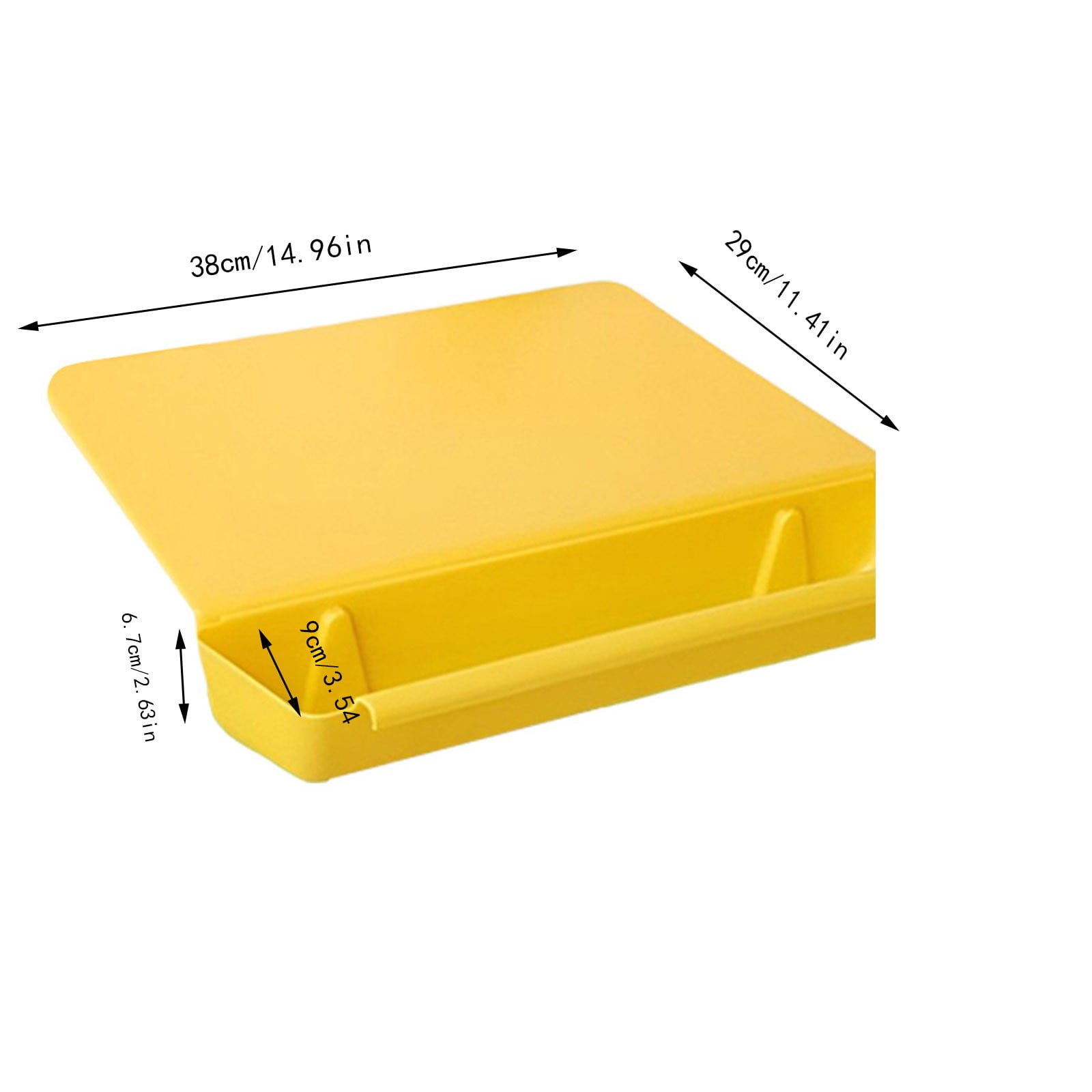 2 in 1 Acrylic Cutting Board with Detachable Waste Container | Non Slip Countertop Cutting Mat for Meat and Vegetables | Overhang Design 15x15 Inches