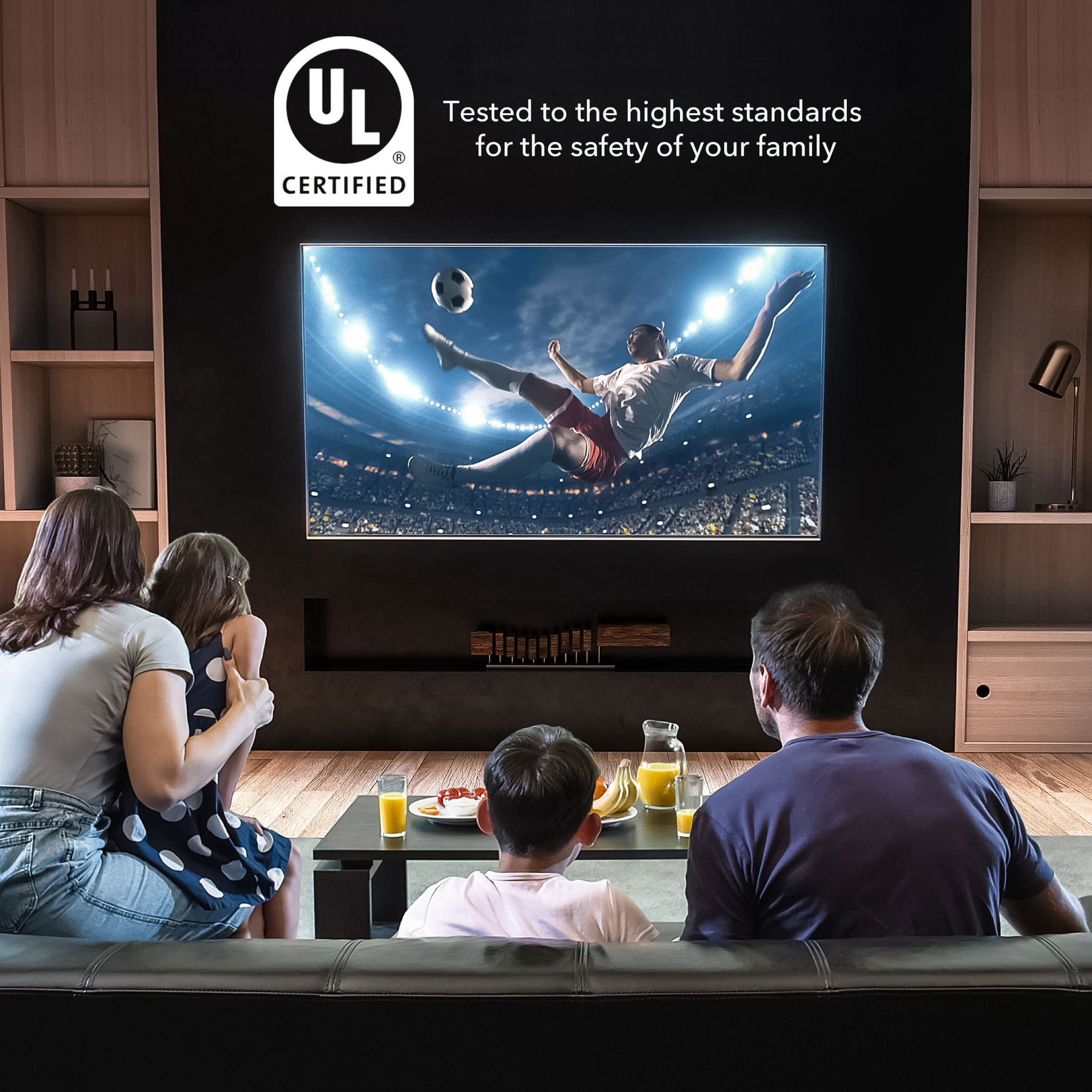 Mount-It! UL Certified Tilting TV Wall Mount, Fits sizes 43" to 90"