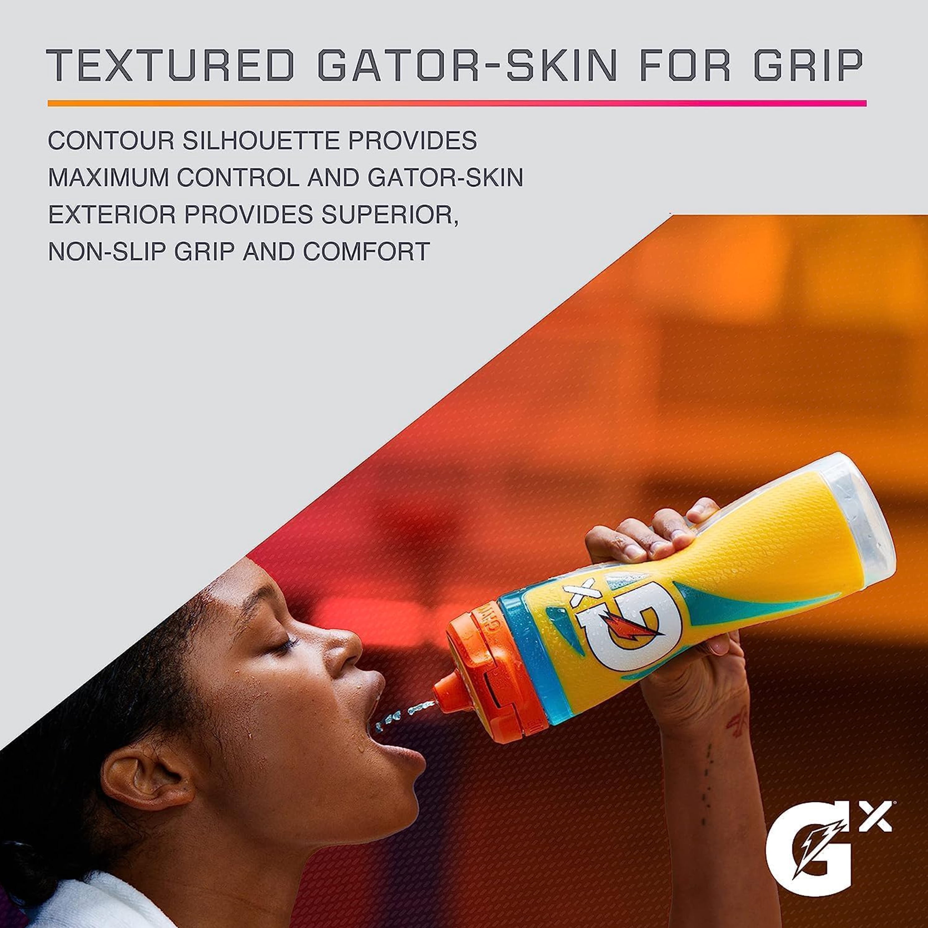 Gatorade Gx Detroit Lions NFL 30 fl oz Non Slip Squeeze Water Bottle, Gx Hydration System