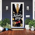 thumbnail image 5 of 35.4x70.8 Inches Happy Father''s Day Door Cover Banner Black Suit Tie Gifts Porch Sign Hanging Backdrop Party Supplies Indoor Outdoor Family Celebrations Wall Front Door Home Decor, 5 of 6