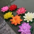 thumbnail image 2 of Artificial Lotus Flower Fake Floating Water Lily Garden Pond Fish Tank Decor, 2 of 7