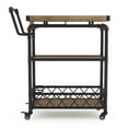 thumbnail image 2 of Furniture of America Sulema Industrial Metal 3-Tier Bar Cart in Sand Black, 2 of 7