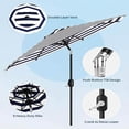 thumbnail image 2 of EastVita 9FT Outdoor Patio Umbrella Outdoor Table Umbrella Market Umbrella With Push Button Tilt and Crank Navy Blue, 2 of 6