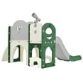 thumbnail image 3 of 7 in 1 Toddler Slide for Indoor Playground, Freestanding Kids Climber Slide Playset with Basketball Hoop, Telescope, Crawl-through Tunnel, Golf Hole and Ring Toss Game, 3 of 7