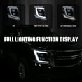 thumbnail image 3 of Spec-D Tuning Glossy Black LED Light Bar Projector Headlights Compatible with 2015-2020 Chevy Tahoe, Suburban, Left + Right Pair Headlamps Assembly, 3 of 7