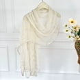 thumbnail image 5 of Bandana 3D Bow Texture Scarf Soft Mist Long Wrap & Shawl with Layered Detail, 5 of 6