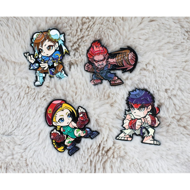 Street Fighter Collectible Enamel Pins | Set of 4 | Toynk