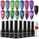 thumbnail image 1 of Set de esmaltes de uñas MIZHSE 9D Cat Eye Gel 8 x 10 ml con barra magnética, 1 of 9