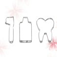 thumbnail image 1 of Stainless Steel Cookie Cutters 3Pcs DIY Toothbrush Toothpaste Baking Mold For Kids Crafts Halloween Festivities, 1 of 5